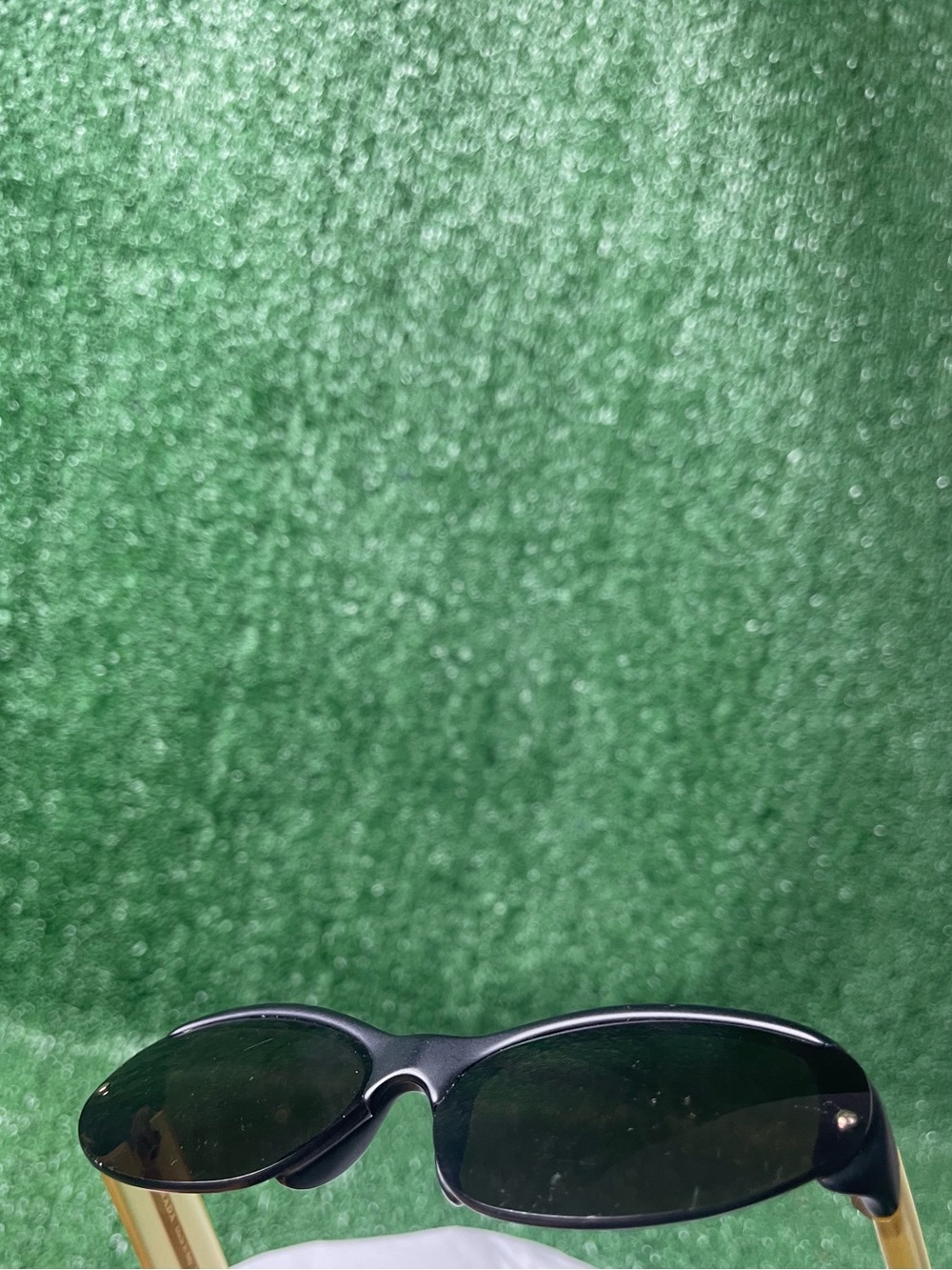 Prada Two-Tone Cat Eye Sunglasses in Black and Yellow - Picture 6 of 15